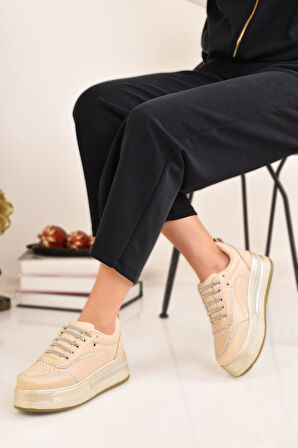 Kadın Kalın Yüksek Hafif Taban Spor Ayakkabı Sneaker