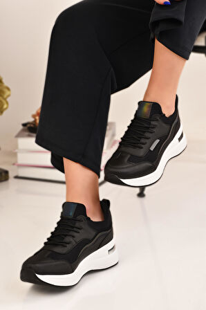 Kadın Siyah Sneaker Spor Ayakkabı