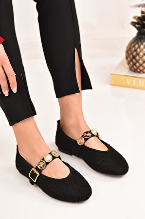  Kadın Günlük Babet Tokalı Ayarlanabilir Hafif Rahat Ayakkabı