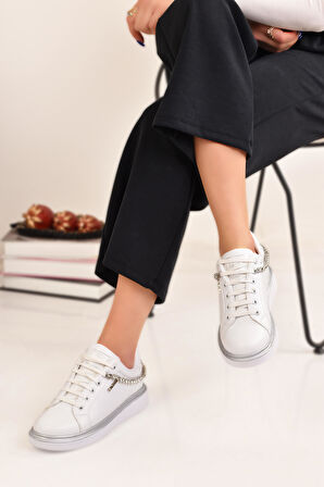 Kadın Basic Zincir Detaylı Spor Ayakkabı Sneaker