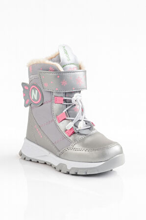 Dayanıklı, Su Geçirmez, Ortopedik, Cırtlı, Bej Kız Çocuk Kar Botu Ayakkabı