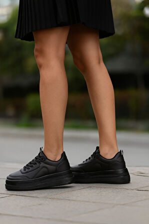 Kadın Günlük Yüksek Taşlı Taban Rahat Kalıp Yürüyüş ve Ortopedik Spor Ayakkabı Bej