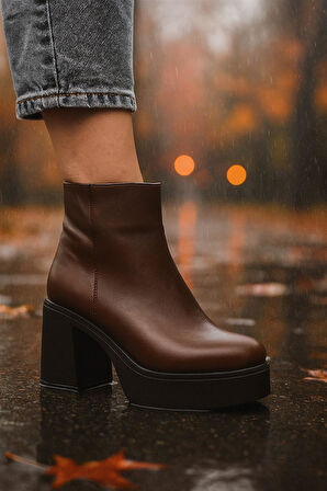 Kadın  Blok Platform Topuklu Bot