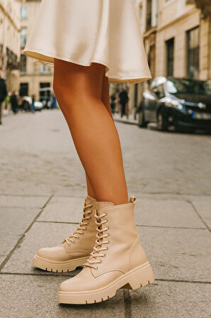 Kadın Postal Fermuarlı Kaymaz Taban  Bot