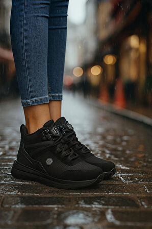 Uniseks Su Geçirmez Kaymaz Outdoor Bağcıklı Genç  Bot 