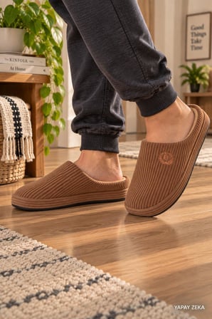 **Erkek Ev Terliği – Kadife Dokulu Yumuşak ve Rahat Günlük Ev Terliği**