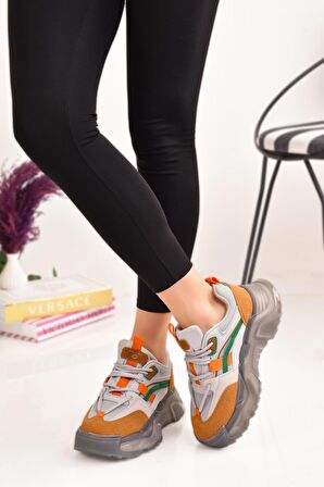 Kadın Özel Tasarım Esnek Yüksek Taban Spor Ayakkabı Sneaker