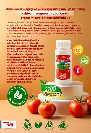 Kalsim-B  Bitkiler ve Çiçekler İçin Kalsiyum Besin Vitamin Takviye Ürünü Hobi kullanımı içindir (küçük boy)