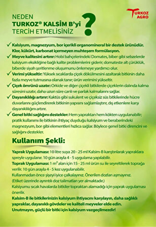 Kalsim-B  Bitkiler ve Çiçekler İçin Kalsiyum Besin Vitamin Takviye Ürünü Hobi kullanımı içindir (küçük boy)