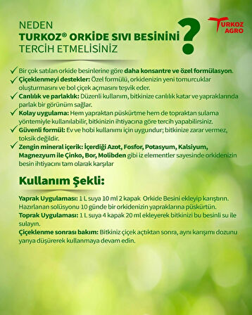 Orkide Bol Çiçeklenme ve Canlı Yapraklar İçin Orkide Besini Hobi kullanımı içindir (küçük boy)