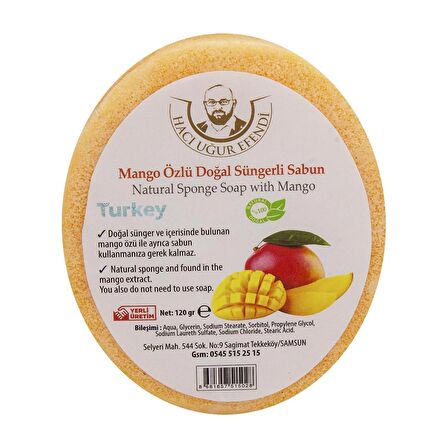 Mango Özlü Doğal Süngerli Sabun