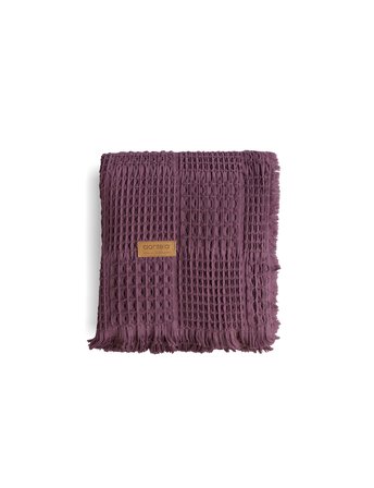 Denzy %100 Pamuk Waffle Yatak Örtüsü & Pike 240x260 Cm Mürdüm