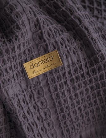 Denzy %100 Pamuk Waffle Yatak Örtüsü & Pike 240x260 Cm Antrasit