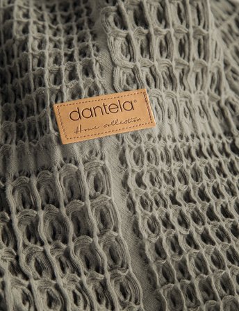 Denzy %100 Pamuk Waffle Yatak Örtüsü & Pike 240x260 Cm Haki