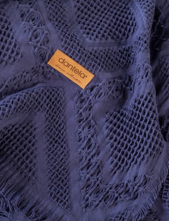 Carro %100 Pamuk Waffle Çift Kişilik Yatak Örtüsü & Pike 240x260 Cm Lacivert