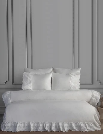 Romantica Poplin Nevresim Takımı - Krem