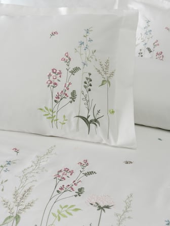 Botanic Nakışlı Pamuk Saten Çift Kişilik Nevresim Takımı