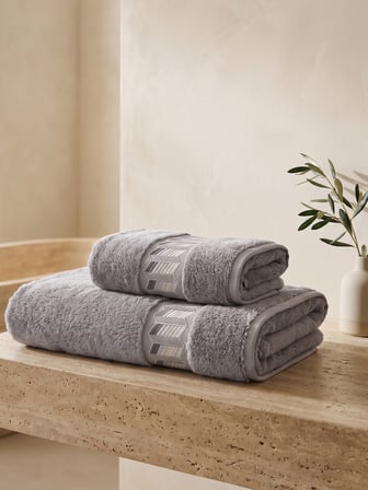 Galia 2'li Nakışlı Banyo Havlusu Seti
