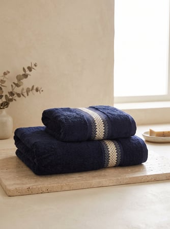 Katrina 2'li Nakışlı Banyo Havlusu Seti