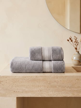 Katrina 2'li Nakışlı Banyo Havlusu Seti