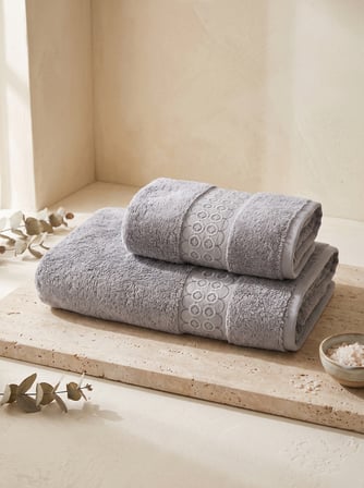 Nomad 2'li Nakışlı Banyo Havlusu Seti