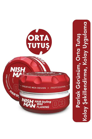 NISHMAN Saç Şekillendirici Wax 03 - Ultra Parlak Ve Güçlü Tutuş