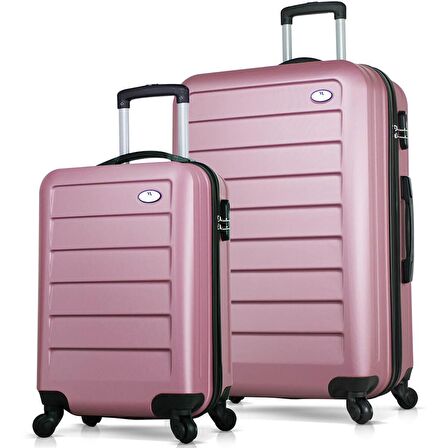 My Valice Ruby Abs 2'li Valiz Seti (Kabin ve Büyük) Rose Gold