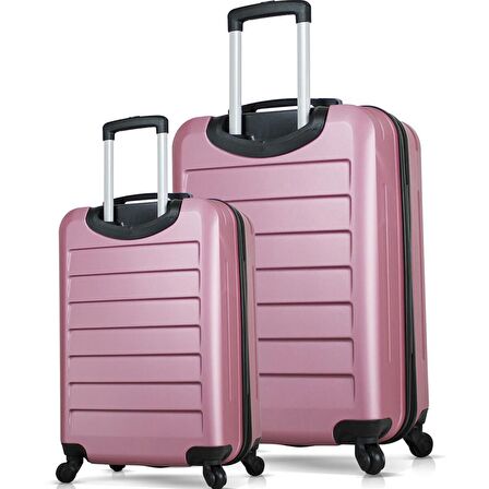 My Valice Ruby Abs 2'li Valiz Seti (Kabin ve Büyük) Rose Gold