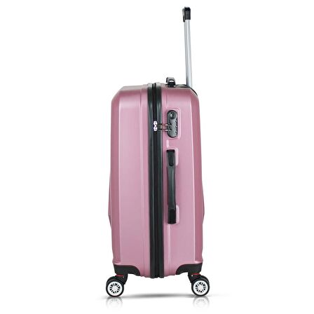 My Valice Diamond Abs 4'lü Travel Valiz Seti Rose Gold