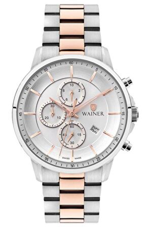 Wa.12928-b WAİNER Swiss Made , Erkek Kol Saati , Safir Cam
