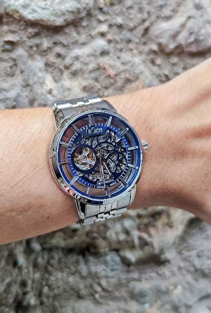 Lee Cooper LC08036 Otomatik Mekanizma İskelet Kadran 5 Atm Su Geçirmezlik Metalik Renk Erkek Kol Saati 