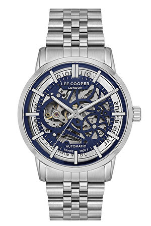 Lee Cooper LC08036 Otomatik Mekanizma İskelet Kadran 5 Atm Su Geçirmezlik Metalik Renk Erkek Kol Saati 