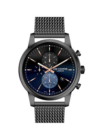 Lee Cooper LC07224.090-NM Hasır Kordonlu Tüm Fonksiyonları Aktif 5 ATM Suya Dayanıklı Siyah Erkek Kol Saati