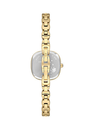 Essence D1222.130 Kare Kadran Metal Kordon Metal Kasa 3 ATM Suya Dayanıklı Altın Renk Kadın Kol Saati