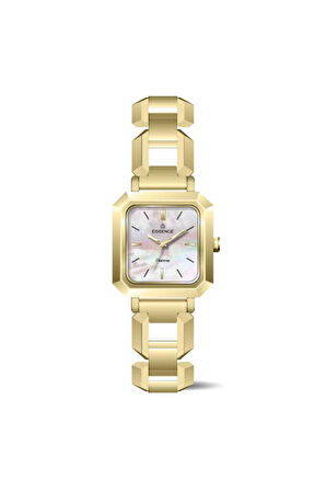 D1226.120 Kare Kadran Metal Kordon Metal Kasa 3 ATM Suya Dayanıklı Altın Renk Kadın Kol Saat