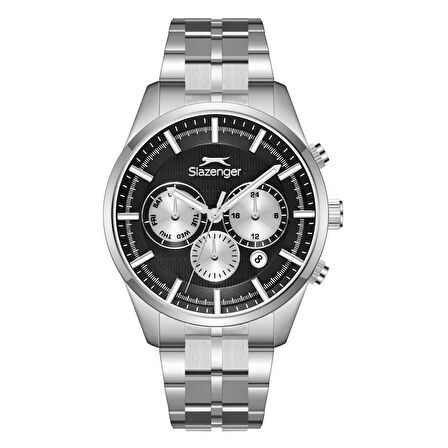 Slazenger SL.09.2483.2.01 Tüm Fonksiyonlar Aktif Çelik Kordon Çelik Kasa 10 ATM Suya Dayanıklı Metalik Renk Erkek Kol Saati