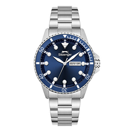 Slazenger SL.09.2544.2.01 Takvim ve Gün Göstergeli Çelik Kasa Metalik Renk Erkek Kol Saati