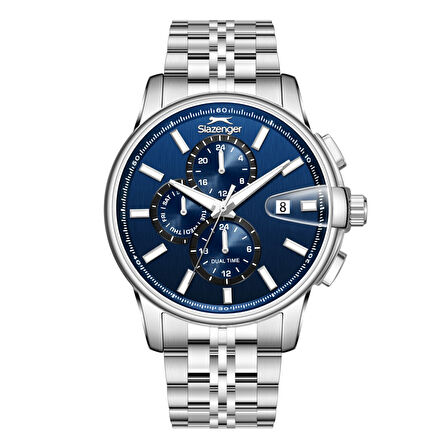 Slazenger SL.09.2551.2.02 Fonksiyonlar Aktif Çelik Kasa 10 Atm Suya Dayanıklı Metalik Renk Erkek Kol Saati