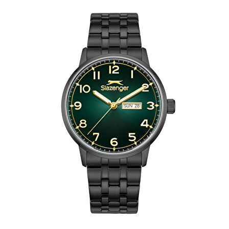 Slazenger SL.09.2560.2.02 Çelik Kordon Çelik Kasa 10 ATM Suya Dayanıklı Siyah Renk Erkek Kol Saati