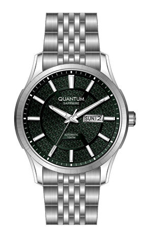 Quantum QMG1238.370 Q-Master Otomatik Mekanizmalı Safir Camlı Çelik Kordon Çelik Kasa 10 ATM Suya Dayanıklı Metalik Renk Erkek Kol Saati