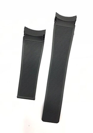 Tag Heuer SLS Mercedes Uyumlu Siyah Silikon Saat Kordonu Kayışı 24x20mm
