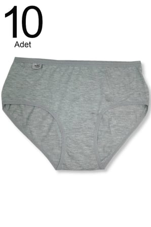 Kadın Beyaz 10'lu Paket Likralı Bato Külot Elf568t0924ccm10
