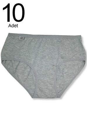 Kadın Beyaz 10'lu Paket Likralı Bato Külot Elf568t0924ccm10