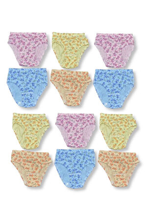 12'li Paket Kız Çocuk Külot