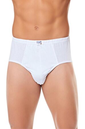 Erkek Beyaz 6'Lı Paket  Pamuklu Penye  Külot
