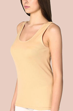 Kadın Gri 6'Lı Paket Pamuklu Ribana Askılı Atlet