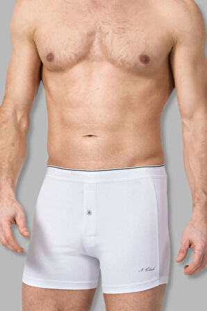 Elastan Düğmeli Erkek Boxer 146 3'lü Paket