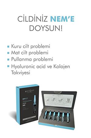 Mesoxy Oxyage Yaşlanma Karşıtı Kolajen 30 Yaş + Gece-Gündüz Yüz ve Boyun Ampul 6x2 ml 