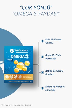 1000 mg Omega-3 Balık Yağı - EPA & DHA Destekli 30 Yumuşak Kapsül Takviye