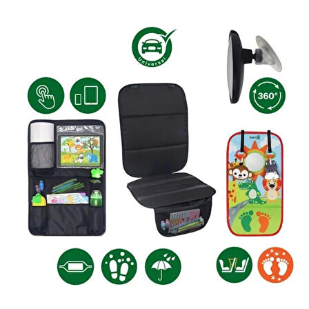 Been Ayna+Koltuk Koruyucu+Organizer+Oto Koltuğu Oyuncağı